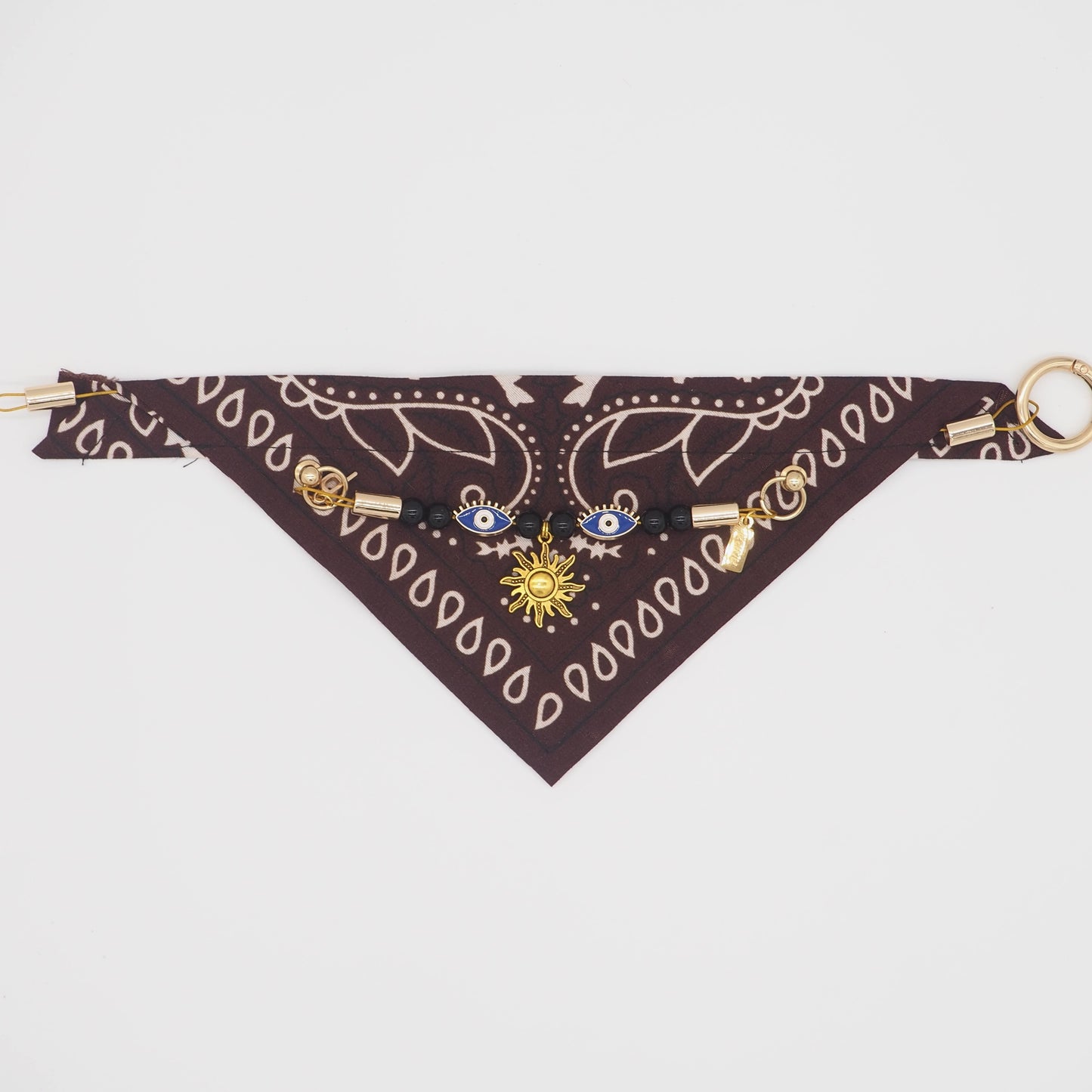 "Cairo Rider" brown bandana collar for Dogs and Cats