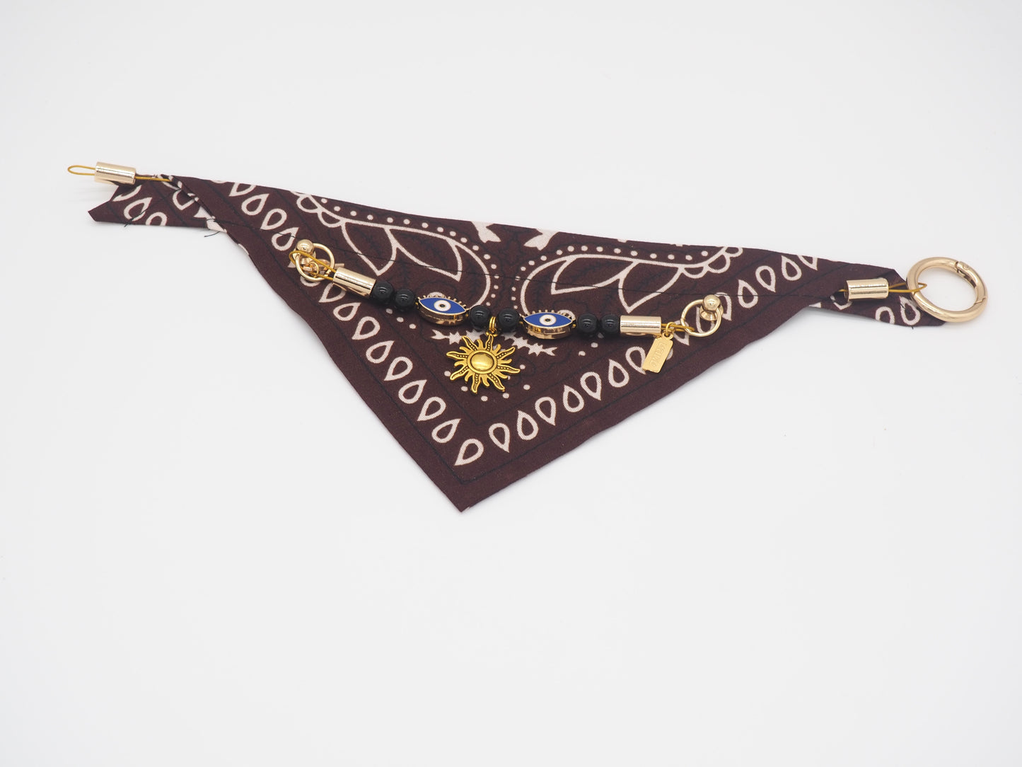"Cairo Rider" brown bandana collar for Dogs and Cats