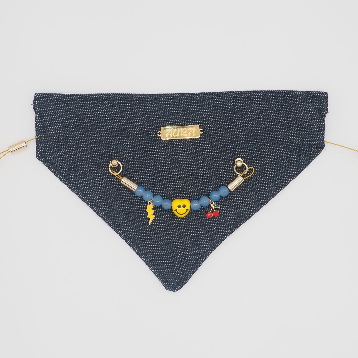 100% Denim Cool Kid Dog Bandana-Collar