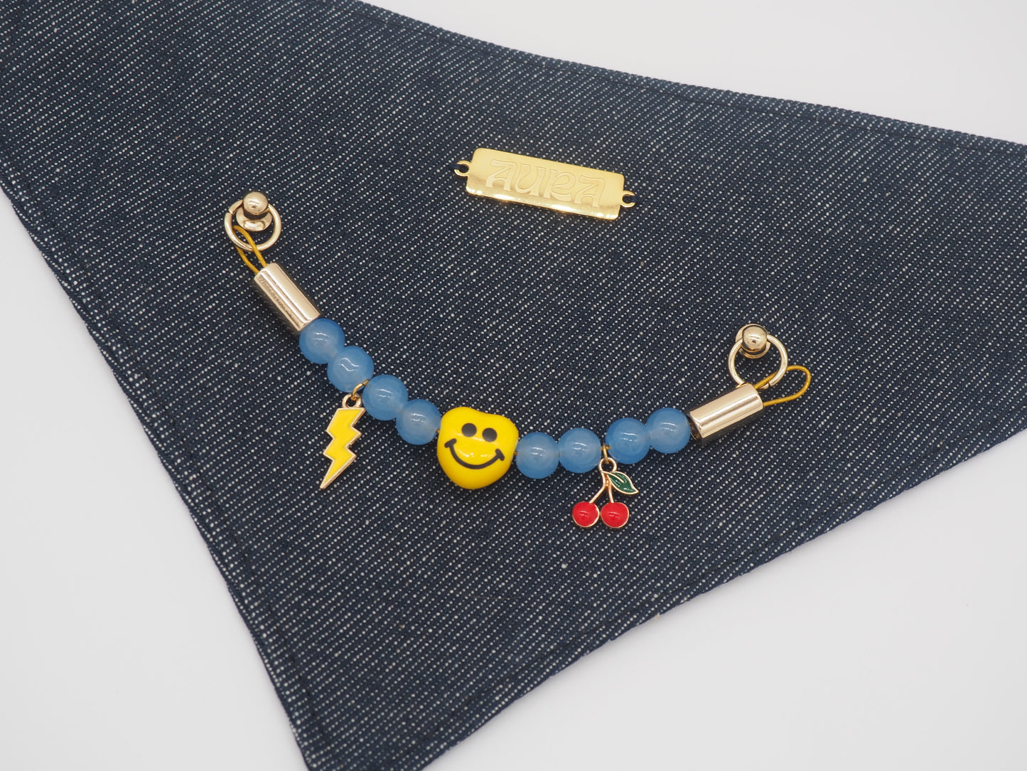 100% Denim Cool Kid Dog Bandana-Collar