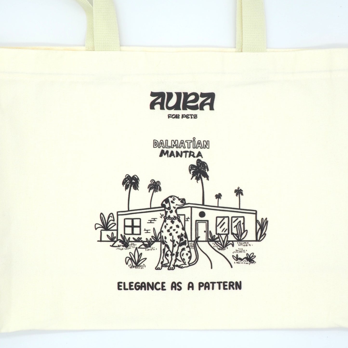 Off-white Dalmatian cotton tote bag