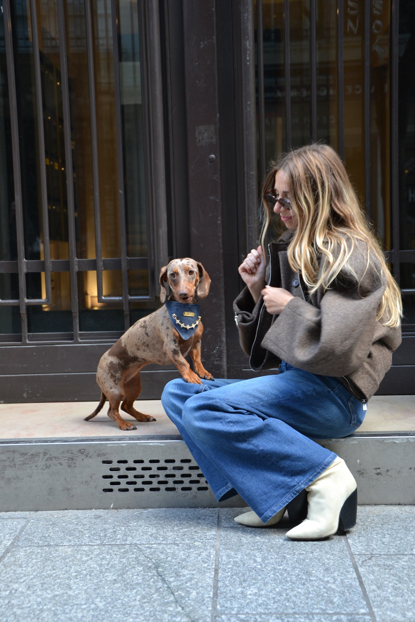 Bandana-Collier 100% denim Star Kid pour chiens