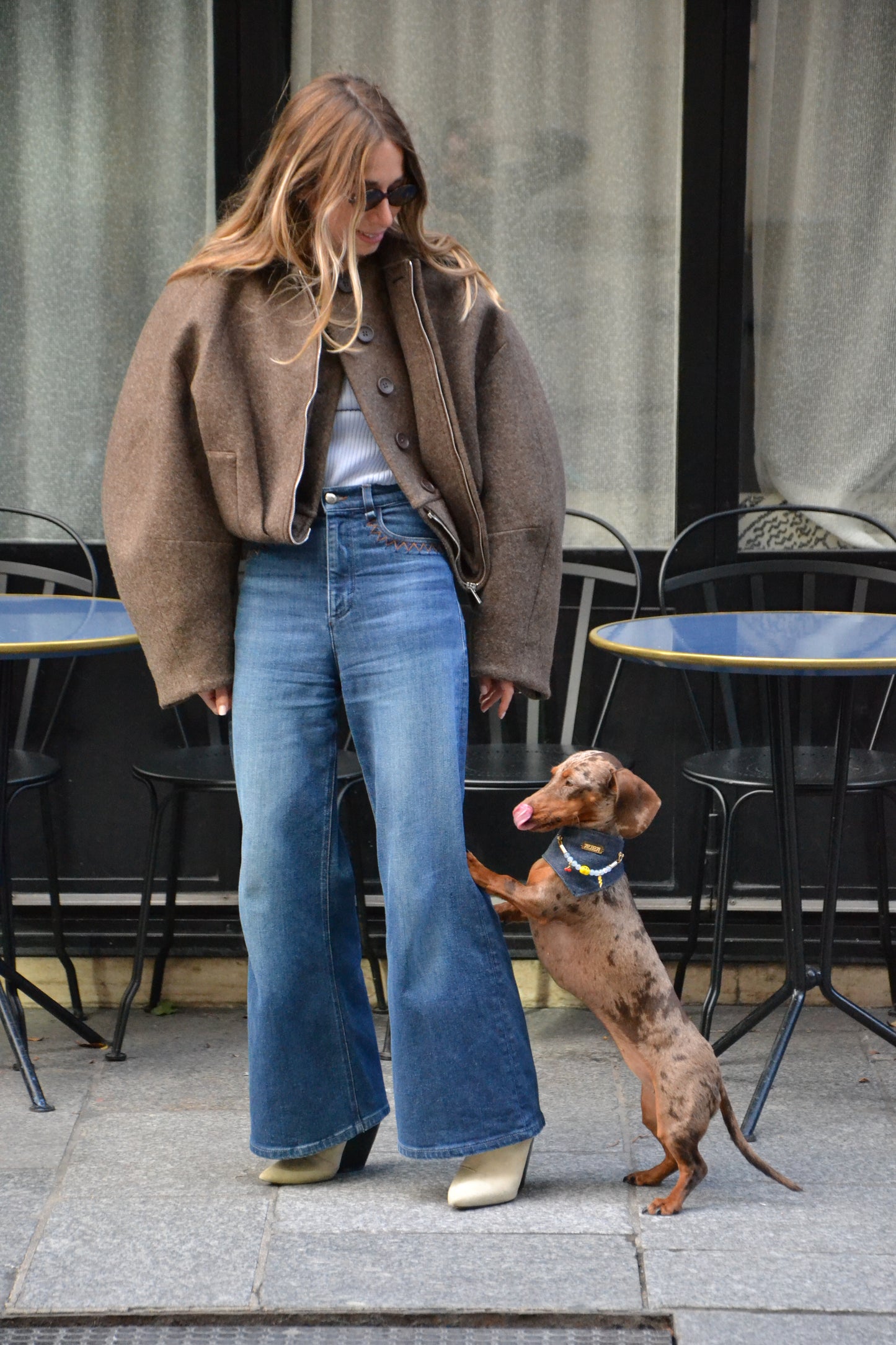 Bandana-Collier 100% denim Cool Kid pour chiens