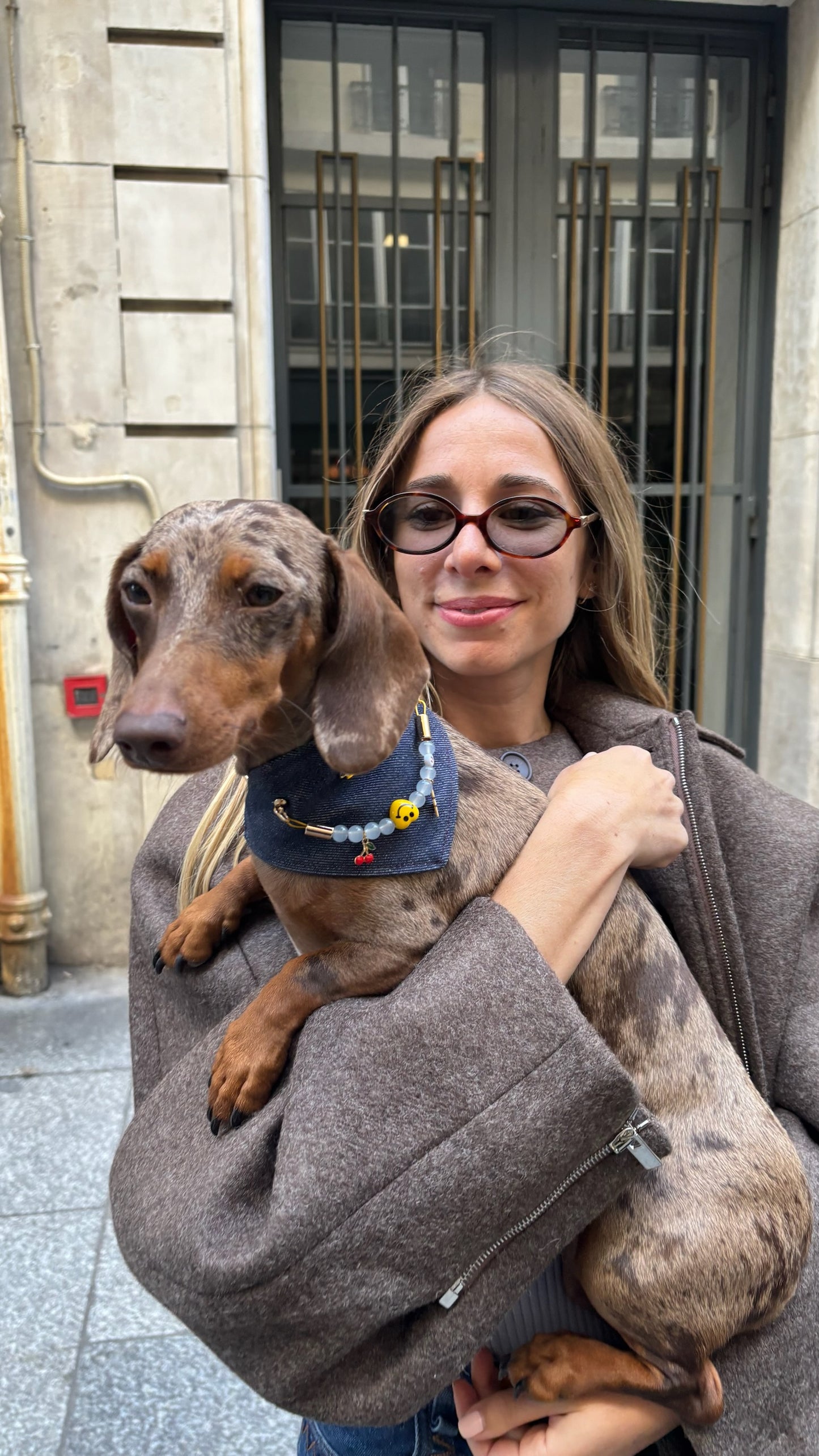Bandana-Collier 100% denim Cool Kid pour chiens