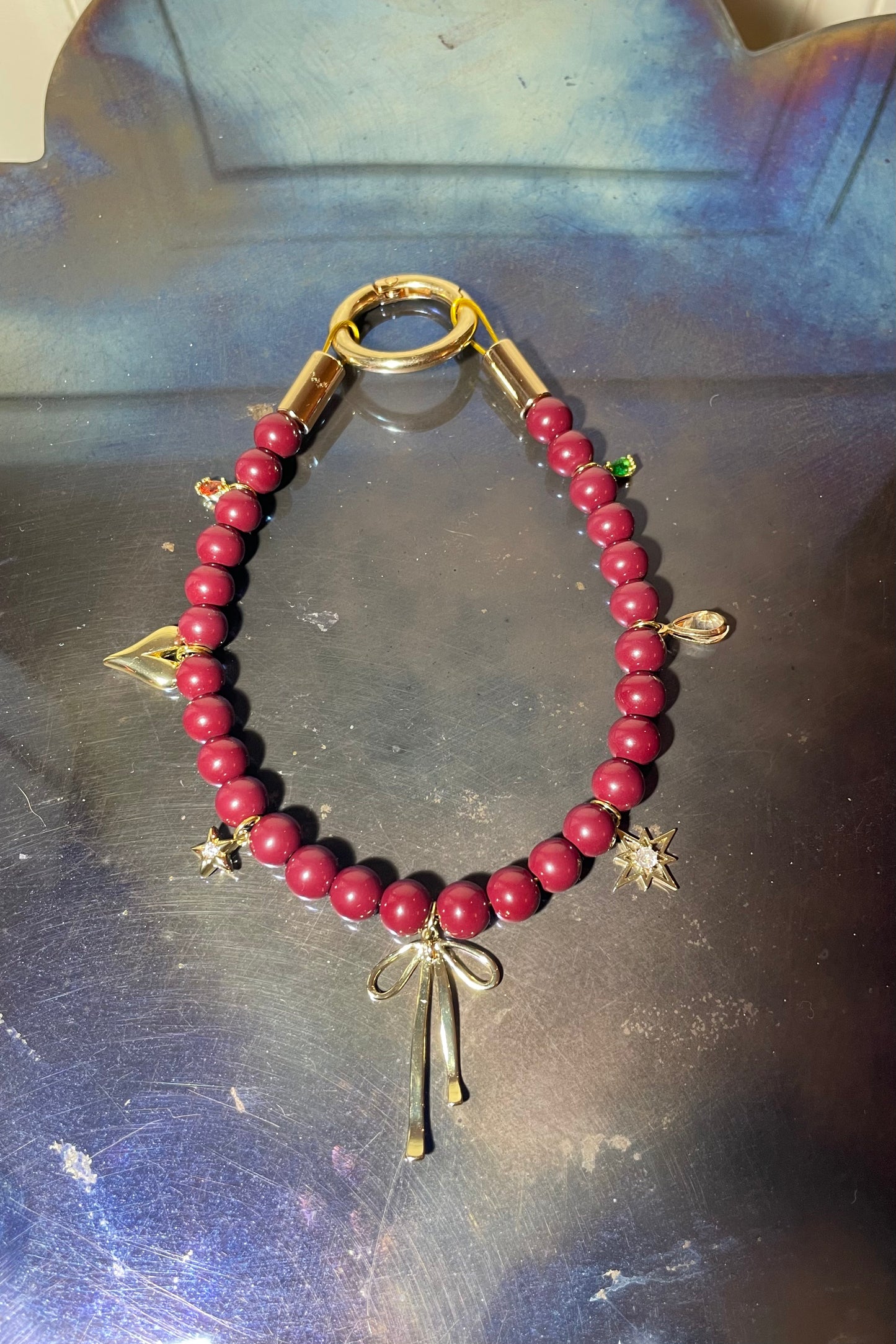 Celeste beaded dog collar