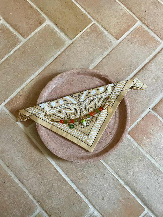 Bandana-Collier beige Fall In Love pour chien et chat