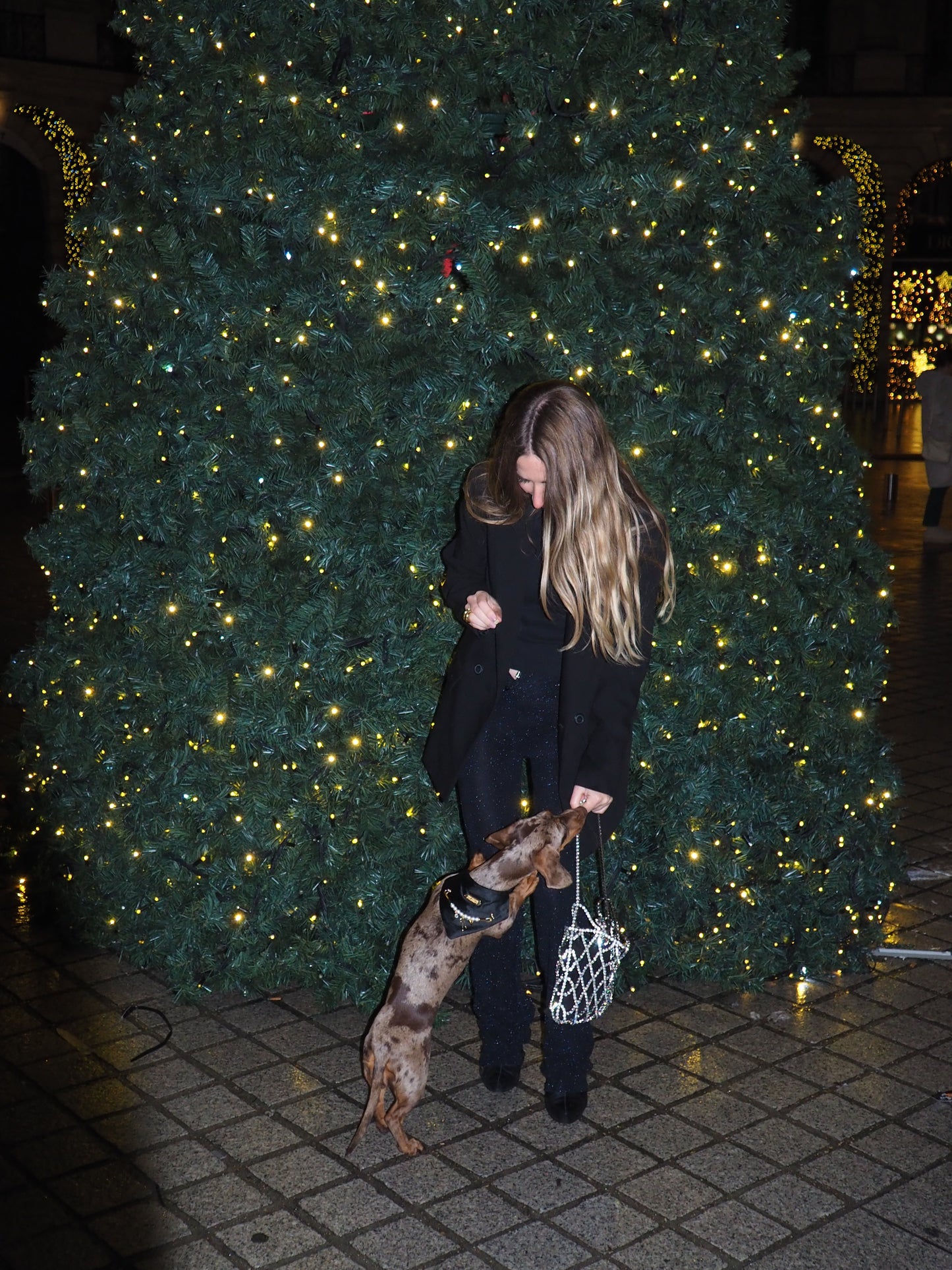 Bandana-Collier Velours Noir Précieux