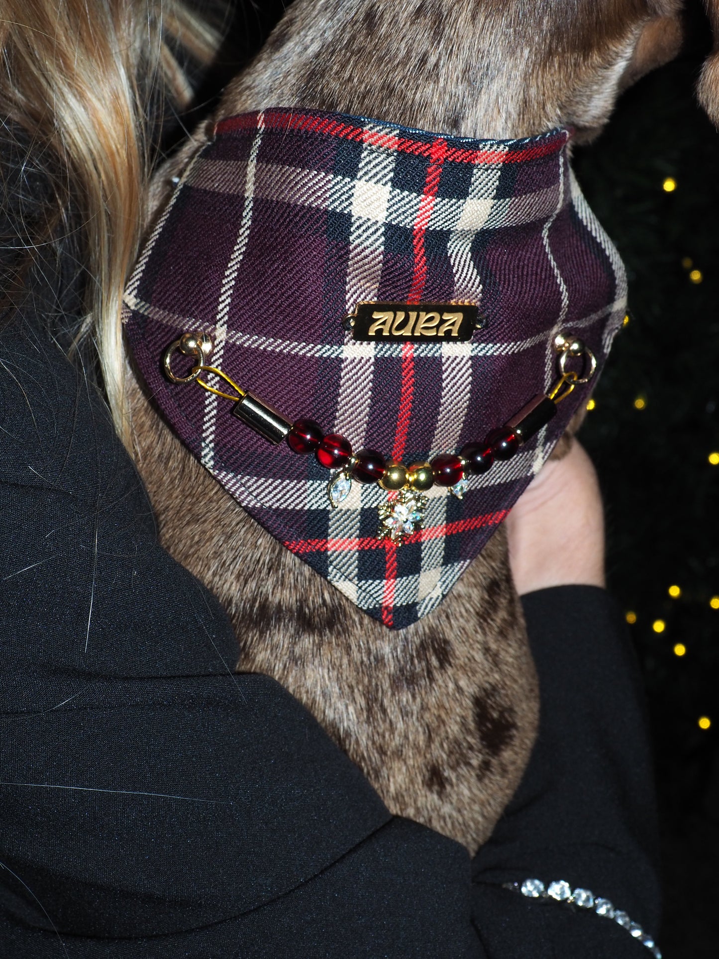 Bandana-Collier Tartan Bijou