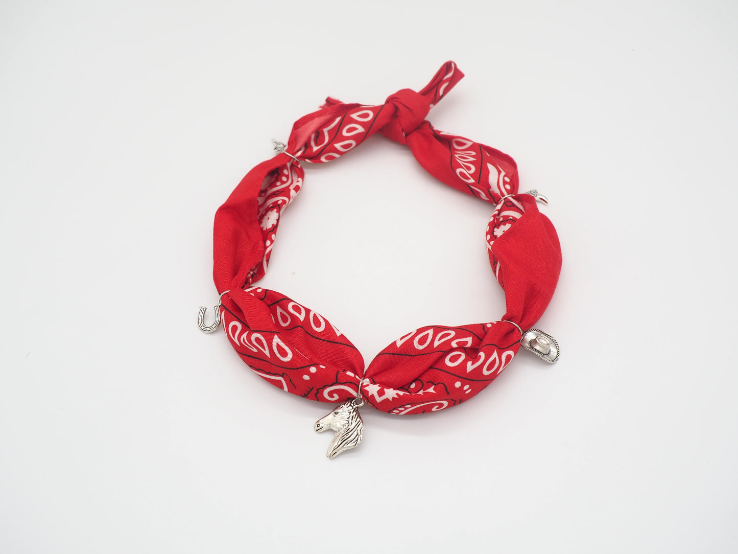 Woody Red Tie-on Bandana Collar for Dogs and Cats